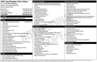 2023 Jeep Wrangler Sahara MANAGER SPECIAL