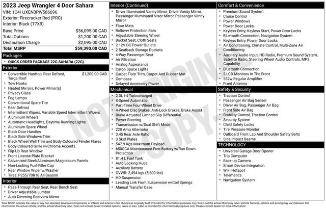 2023 Jeep Wrangler Sahara MANAGER SPECIAL