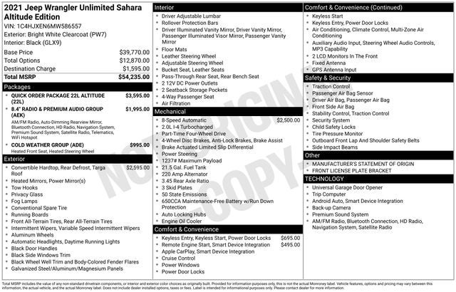 2021 Jeep Wrangler Unlimited Sahara Altitude