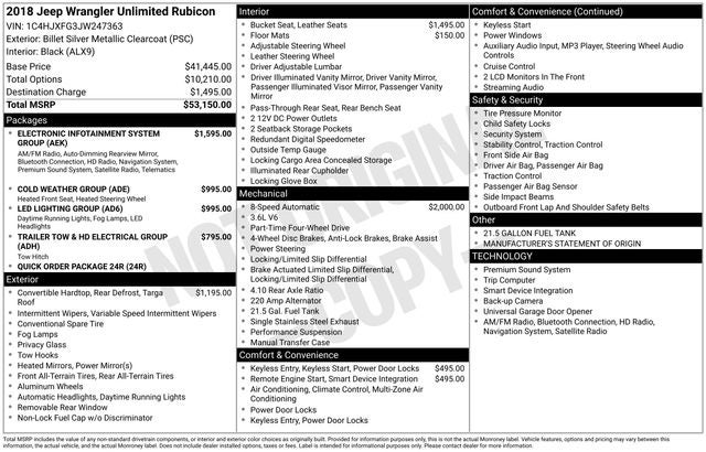 2018 Jeep Wrangler Unlimited Rubicon
