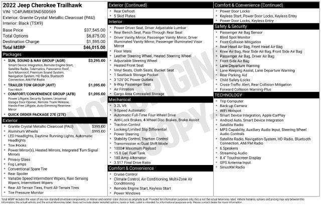 2022 Jeep Cherokee Trailhawk