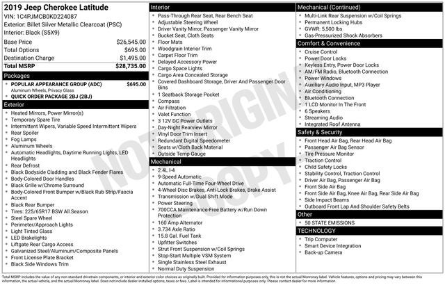 2019 Jeep Cherokee Latitude