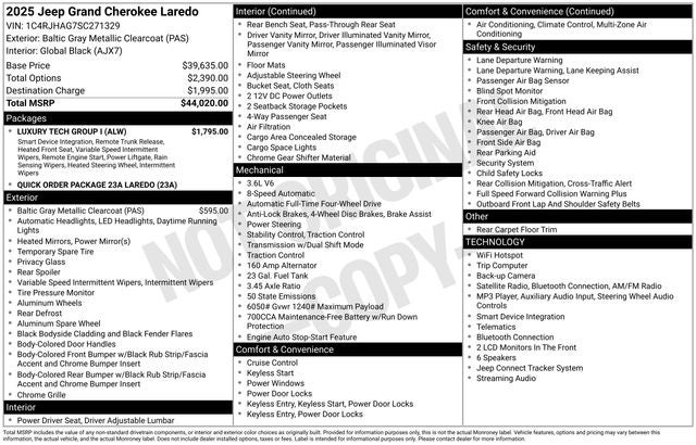 2025 Jeep Grand Cherokee Laredo