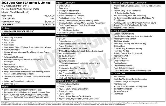 2021 Jeep Grand Cherokee L Limited