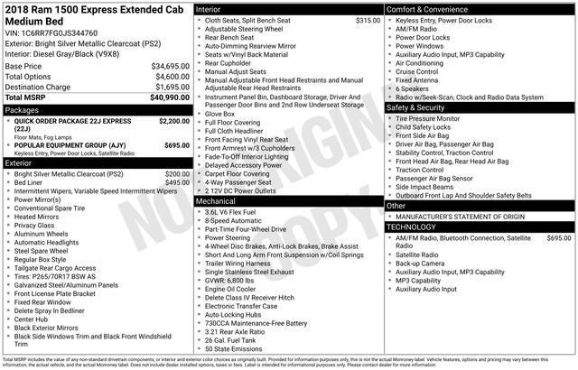 2018 RAM 1500 Express