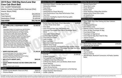 2019 RAM 1500 Big Horn/Lone Star