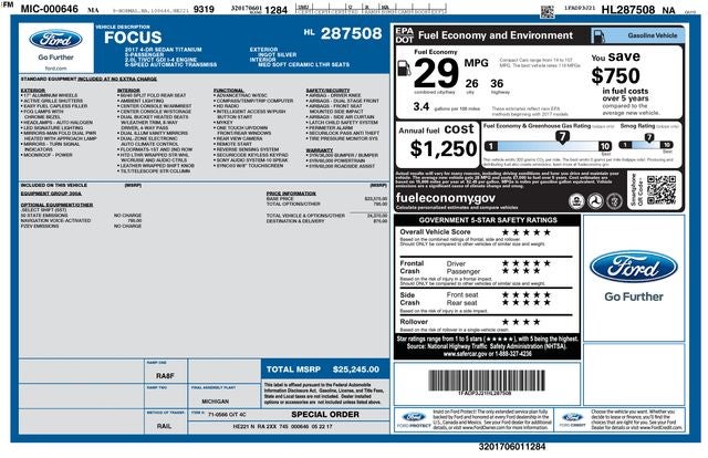 2017 Ford Focus Titanium