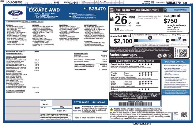 2024 Ford Escape ST-Line Select