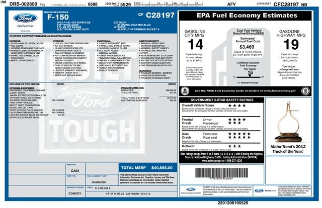 2012 Ford F-150 Lariat