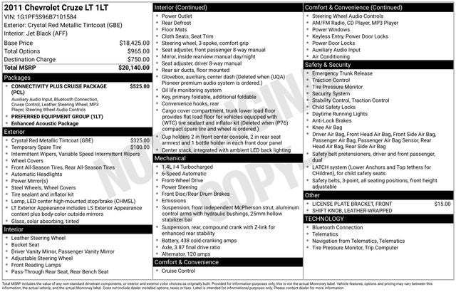 2011 Chevrolet Cruze 1LT