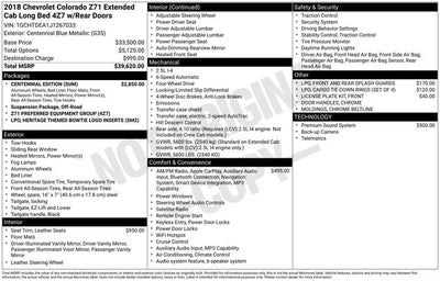 2018 Chevrolet Colorado Z71