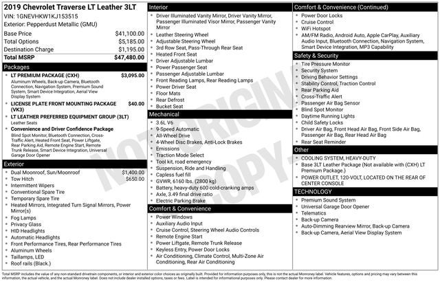 2019 Chevrolet Traverse 3LT