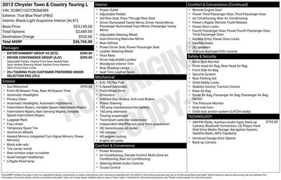 2012 Chrysler Town & Country Touring-L