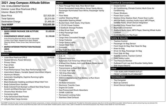 2021 Jeep Compass Altitude