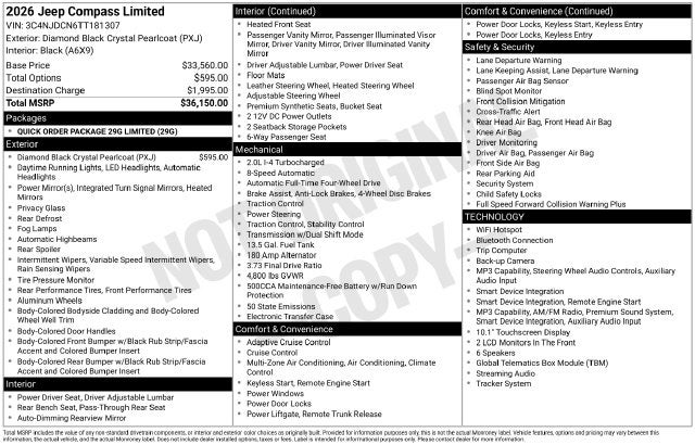 2026 Jeep Compass Limited