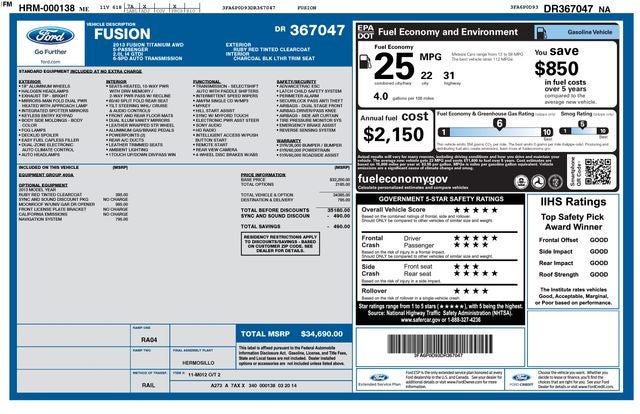 2013 Ford Fusion Titanium