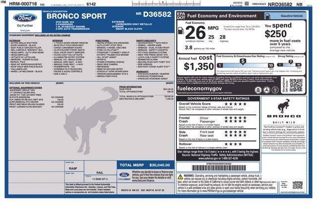 2022 Ford Bronco Sport Base