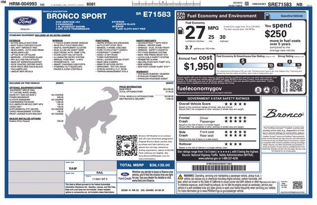 2025 Ford Bronco Sport Heritage