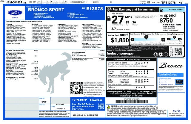 2026 Ford Bronco Sport Heritage