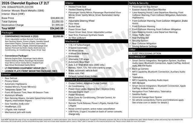 2026 Chevrolet Equinox LT