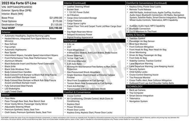 2023 Kia Forte GT-Line