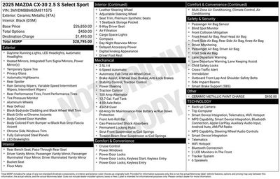 2025 Mazda Mazda CX-30 2.5 S Select Sport