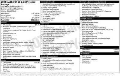2024 Mazda Mazda CX-30 2.5 S Preferred Package