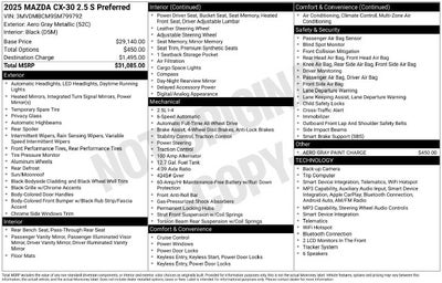 2025 Mazda Mazda CX-30 2.5 S Preferred Package