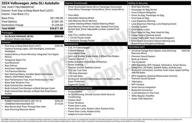 2024 Volkswagen Jetta GLI 2.0T Autobahn