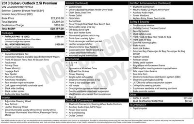 2013 Subaru Outback 2.5i Premium