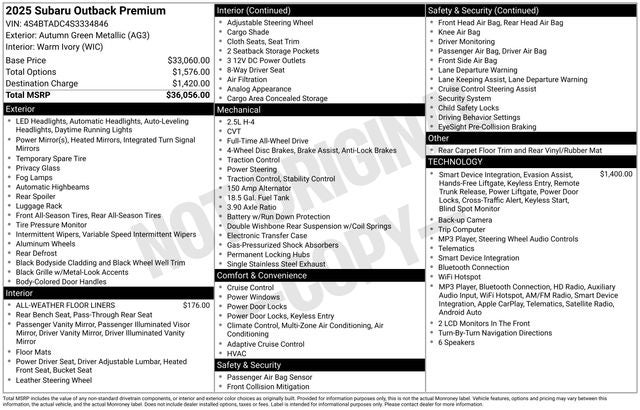 2025 Subaru Outback Premium