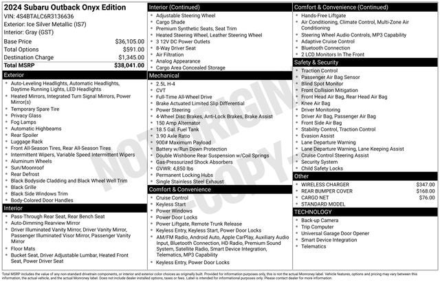 2024 Subaru Outback Onyx Edition
