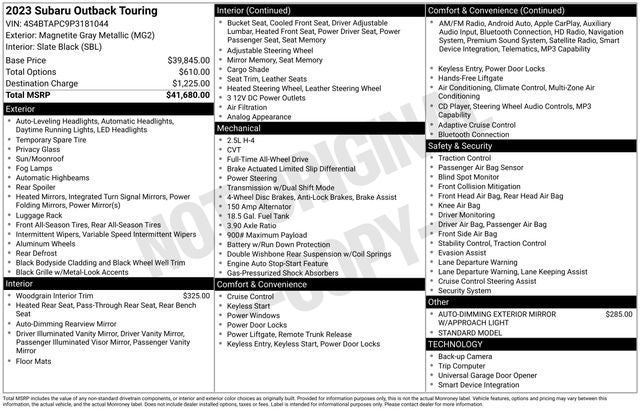 2023 Subaru Outback Touring