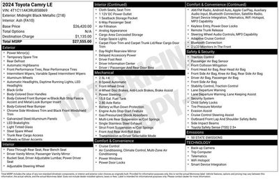 2024 Toyota Camry LE