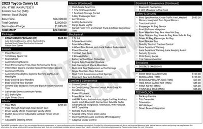 2023 Toyota Camry LE