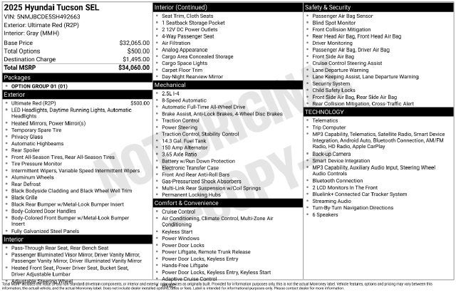 2025 Hyundai Tucson SEL