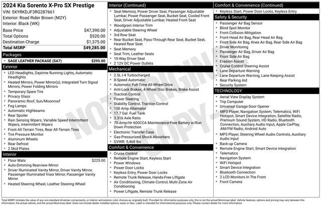 2024 Kia Sorento X-Pro SX Prestige