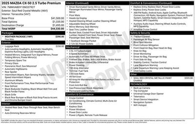 2025 Mazda Mazda CX-50 2.5 Turbo Premium Package