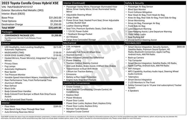 2023 Toyota Corolla Cross Hybrid XSE