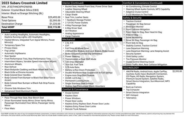 2023 Subaru Crosstrek Limited