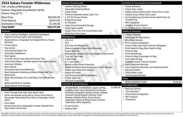 2024 Subaru Forester Wilderness