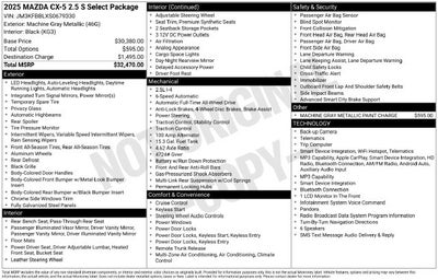 2025 Mazda Mazda CX-5 2.5 S Select Package