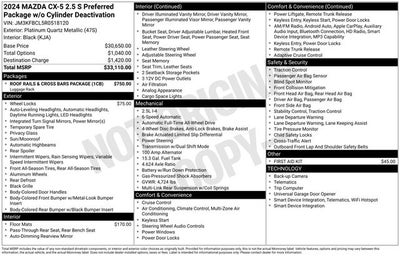 2024 Mazda Mazda CX-5 2.5 S Preferred Package