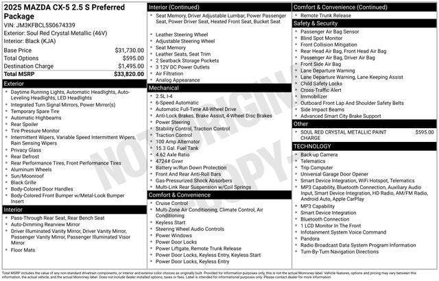 2025 Mazda Mazda CX-5 2.5 S Preferred Package