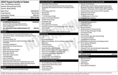 2020 Toyota Corolla LE