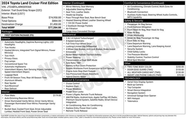 2024 Toyota Land Cruiser First Edition