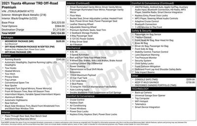 2021 Toyota 4Runner TRD Off-Road Premium