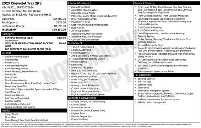 2025 Chevrolet Trax 2RS