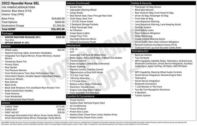 2022 Hyundai Kona SEL