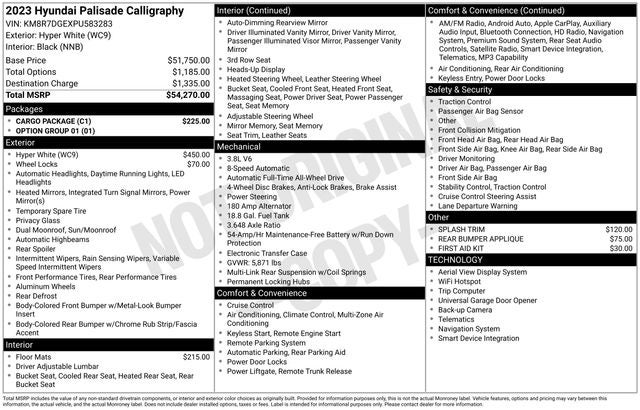 2023 Hyundai Palisade Calligraphy